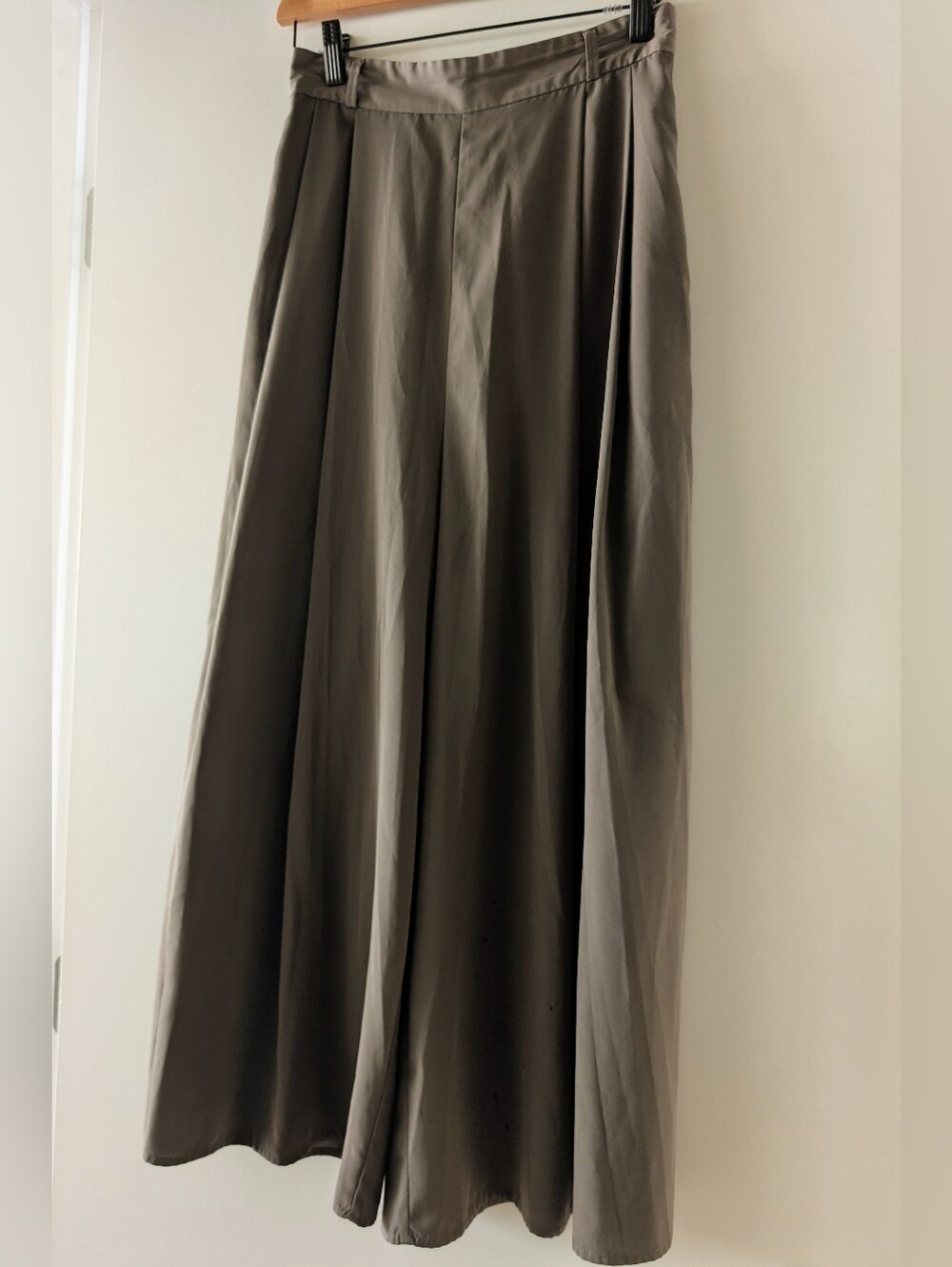 Olive Green Flowy Wide Leg Pants